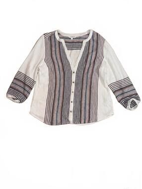 Liverpool Los Angeles Striped Button-Up Blouse XL